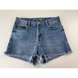 Old Navy Sky-Hi A-Line Higher High Rise Denim Blue Jean Shorts Women's 14